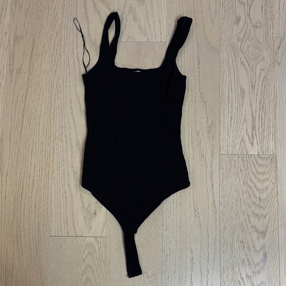 NWOT Altar'd State Classic Black Ribbed  Bodysuit